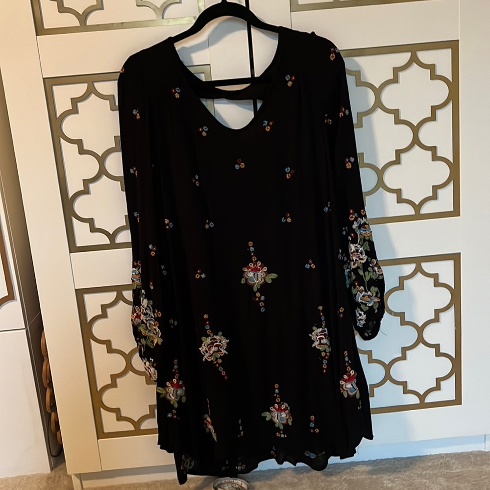 Free people Oxford embroidered dress M